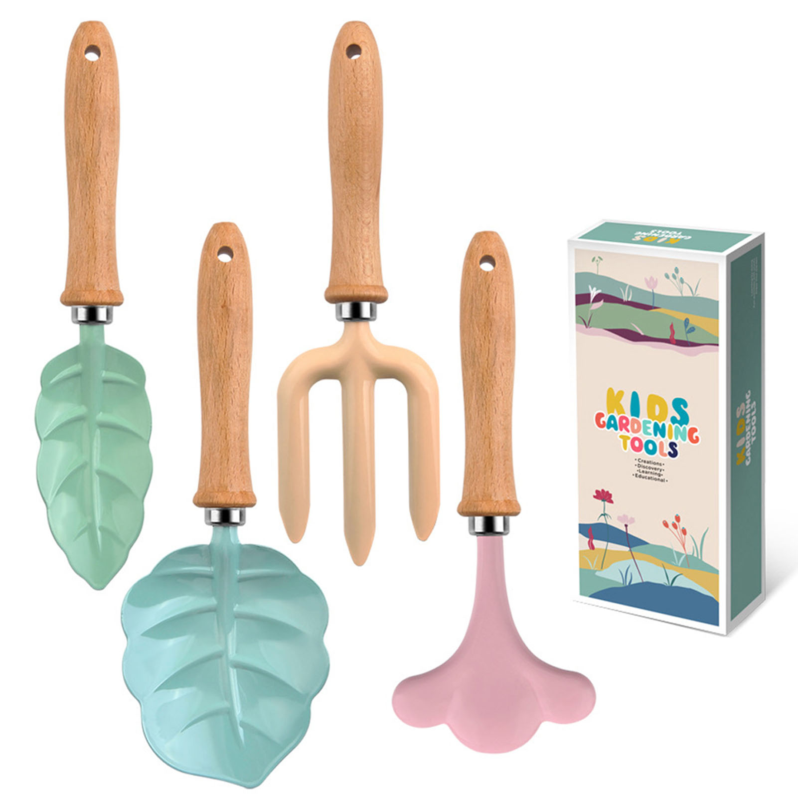 Gardening Tools Kit For Kids - Набор для садоводства с деревянной ручкой
